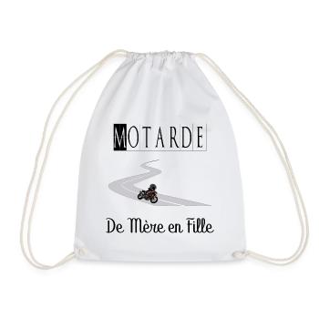 Motarde de Mère en Fille Moto - Sac de sport léger - blanc - Devant
