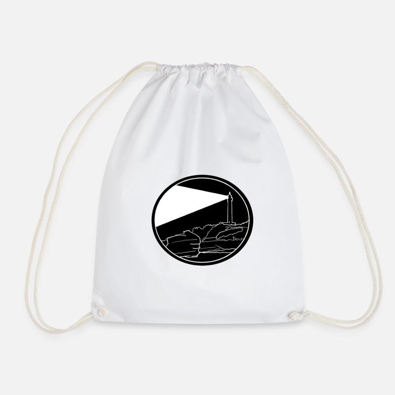 Biarritz lighthouse - Drawstring Bag - white