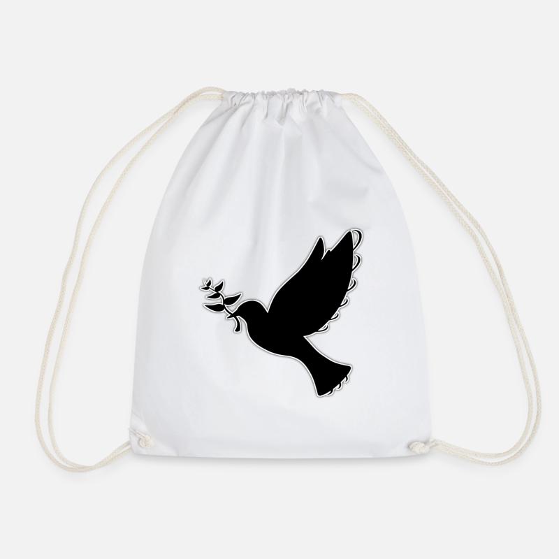 Colombe de la paix / Vogel Logo - Sac de sport léger - blanc