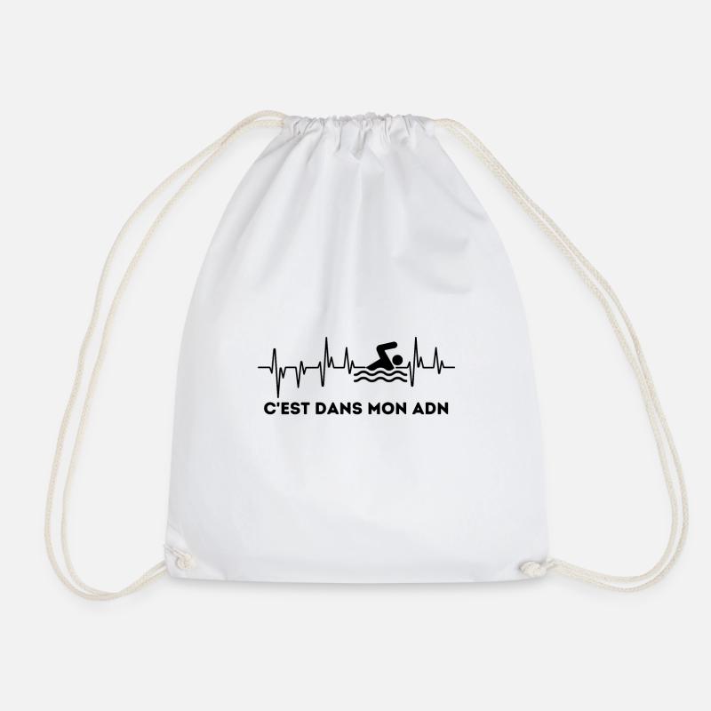 C'est dans mon ADN Natation Cadeau sport - Sac de sport léger - blanc