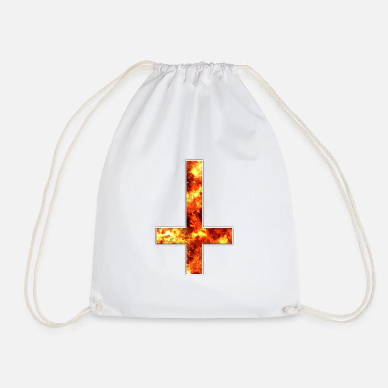Feuer Kreuz Logo - Turnbeutel - Weiß