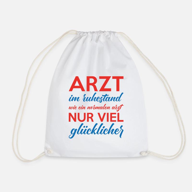 Arzt im ruhestand ist ein glücklicher - Turnbeutel - Weiß
