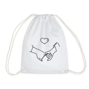 Amour relation partenaire couple disant cadeau - Sac de sport léger - blanc - Devant