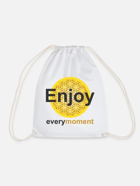 enjoy every moment kontiki - Turnbeutel - Weiß