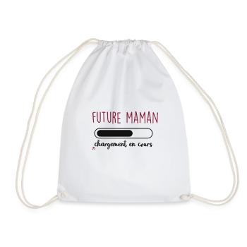 future maman enregistrement en cours - Sac de sport léger - blanc - Devant