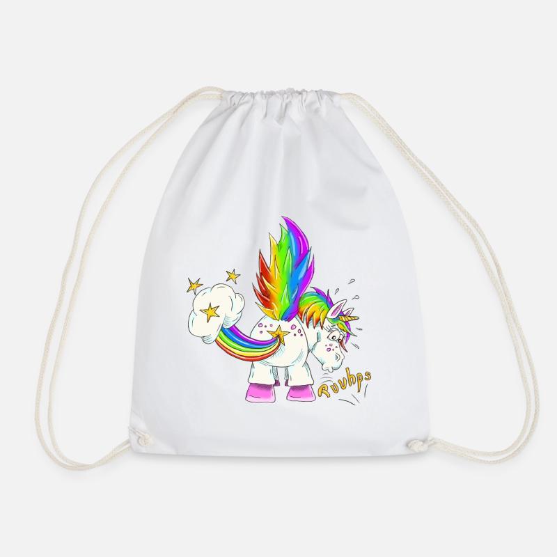Upsi ein Pupsi Einhorn - Turnbeutel - Weiß