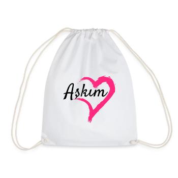 Askim mot idée cadeau turc amour - Sac de sport léger - blanc - Devant