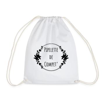 Pipelette de compet' noir - Sac de sport léger - blanc - Devant