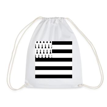Maske Flagge Breton - Turnbeutel - Weiß - Vorne