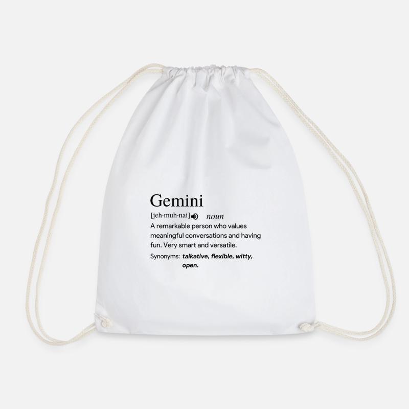 Gemini Definition - Turnbeutel - Weiß