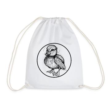 Poussins Canard Poulet Duckling indie Illustration Art - Sac de sport léger - blanc - Devant