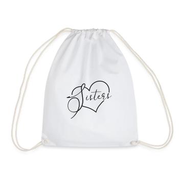 Sisters - Drawstring Bag - white - Front