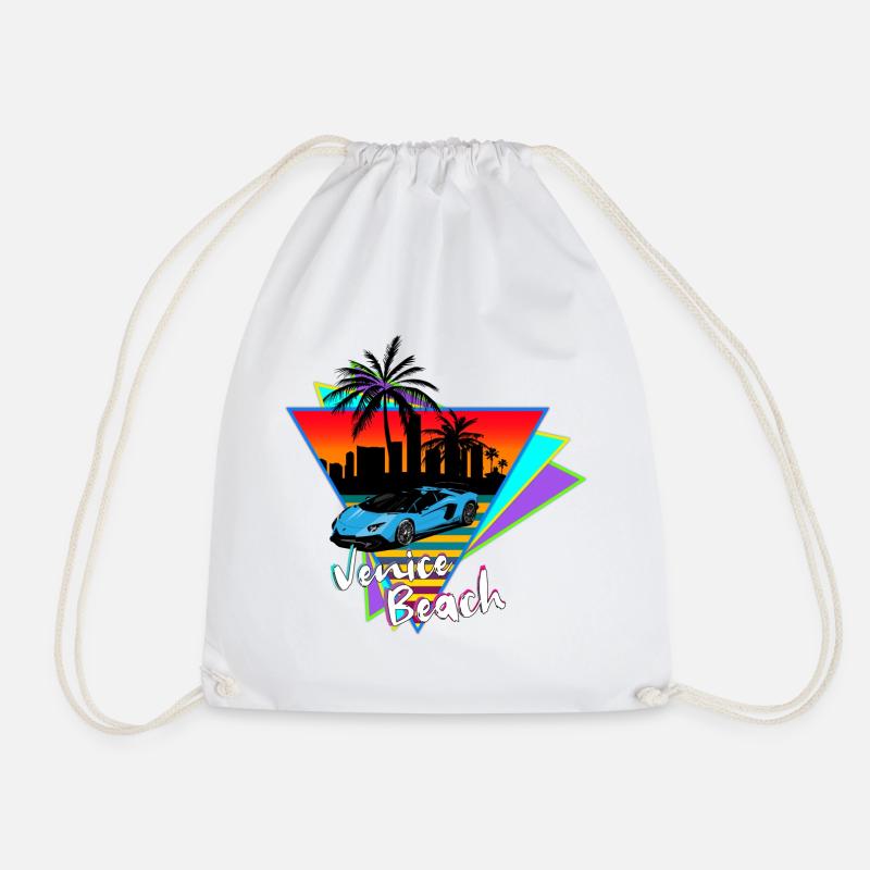 Venice Beach - Drawstring Bag - white