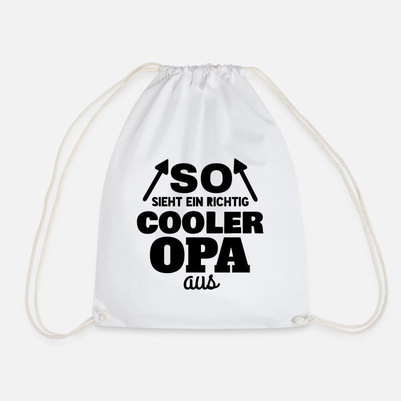SO SIEHT EIN RICHTIG COOLER OPA AUS - Turnbeutel - Weiß