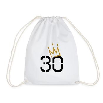 30 years old - 30 crown - 30 birthday - Drawstring Bag - white - Front