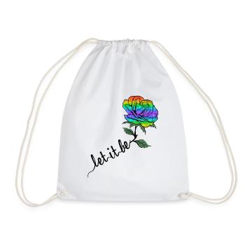 Laisse-lui ses roses couleurs LGBT arc-en-ciel - Sac de sport léger - blanc - Devant