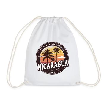 Nicaragua Vintage Beach Design - Sac de sport léger - blanc - Devant