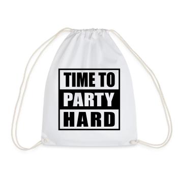 Time to Party Hard devise pour les fêtards drôles - Sac de sport léger - blanc - Devant