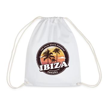 Ibiza Espagne Vintage Beach Design - Sac de sport léger - blanc - Devant