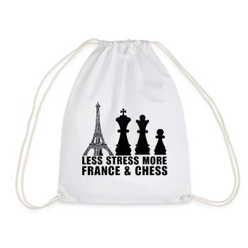 Paris Frankreich Eiffelturm Turm Schach Brettspiel - Turnbeutel - Weiß - Vorne