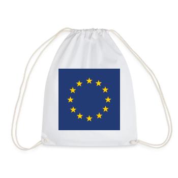 Cadeau du drapeau européen - Cadeau du drapeau de l’Union européenne - Sac de sport léger - blanc - Devant