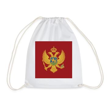 Montenegro Flagge, montenegrinische patriotische Geschenk - Turnbeutel - Weiß - Vorne