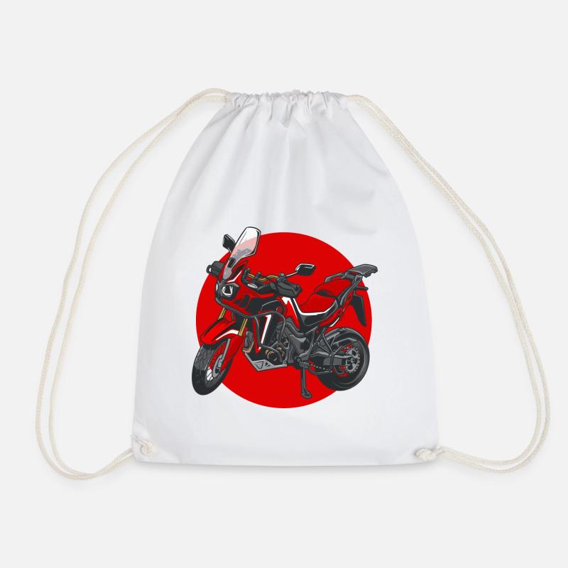 Africa Twin Enduro - japan trired - Drawstring Bag - white