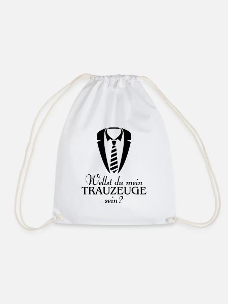 Trauzeuge Geschenk Hochzeit Ehe Braut - Turnbeutel - Weiß