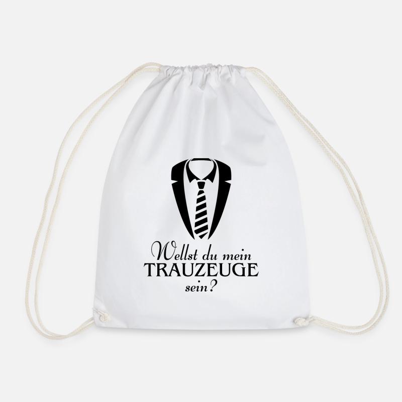 Trauzeuge Geschenk Hochzeit Ehe Braut - Turnbeutel - Weiß