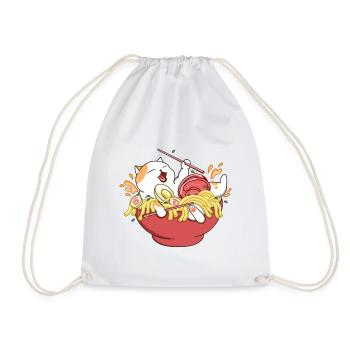 Happy Cat Ramen Nouilles - Sac de sport léger - blanc - Devant