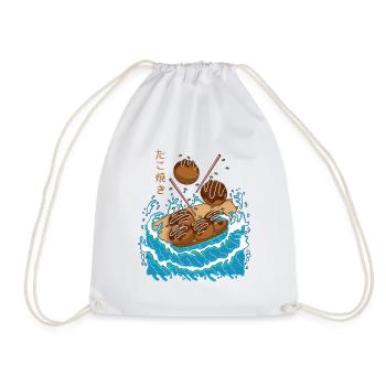 Takoyaki dans la vague - Sac de sport léger - blanc - Devant