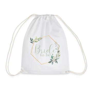 Wonderful Eucalyptus – Bride to Be - Drawstring Bag - white - Front
