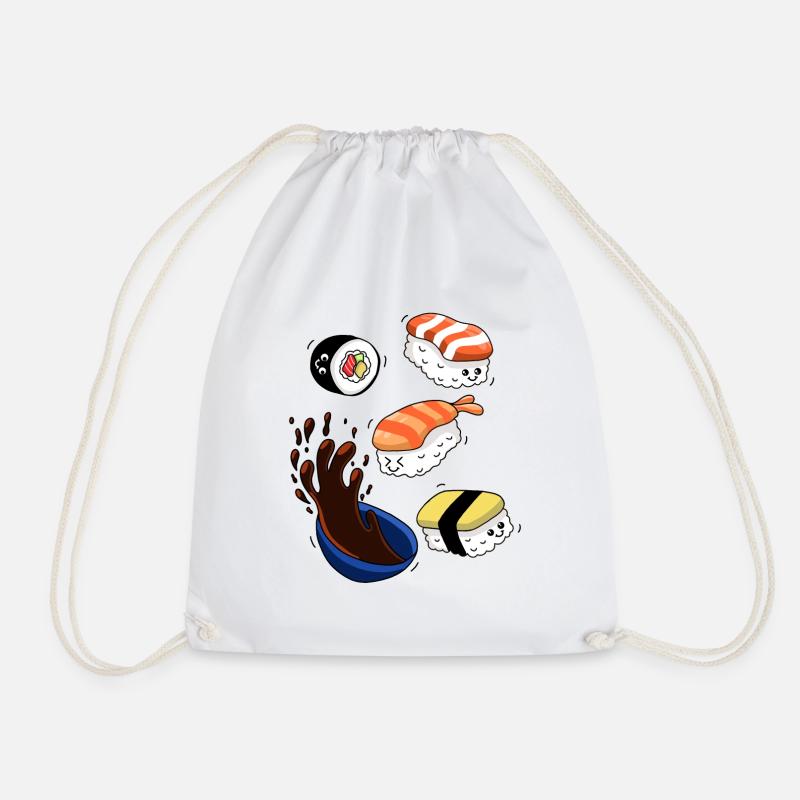 I Love Sushi - Drawstring Bag - white