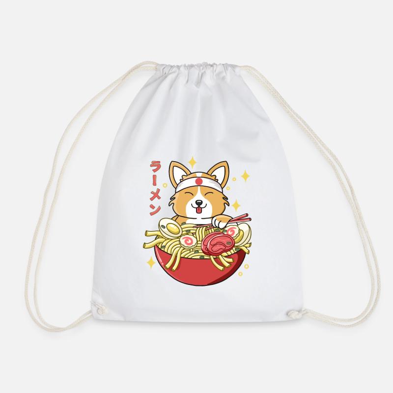 Corgi Ramen - Turnbeutel - Weiß