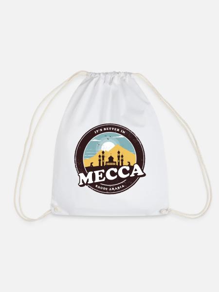 Mekka Saudi Arabien Moschee Design - Turnbeutel - Weiß