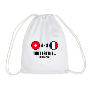 France - Suisse 2021 - Tout est dit .. Football - Sac de sport léger - blanc - Devant
