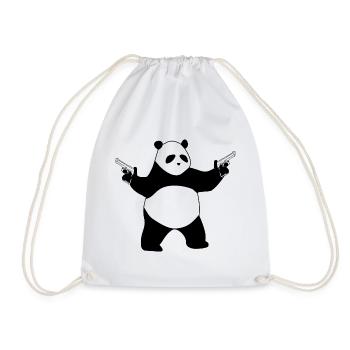 Pistolet Pang Panda Vol de bandits rue - Sac de sport léger - blanc - Devant