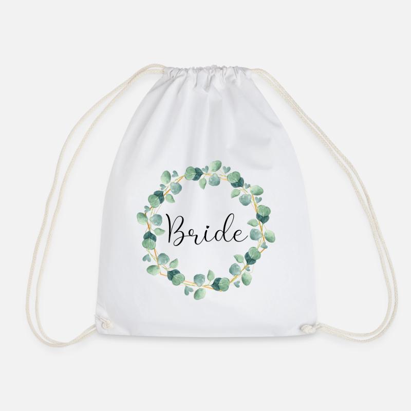 Eukalyptus Boho - Bride - 10 - Turnbeutel - Weiß