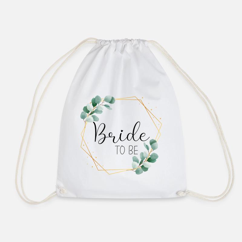 Eukalyptus Blätter - Bride to be - 11 - Turnbeutel - Weiß