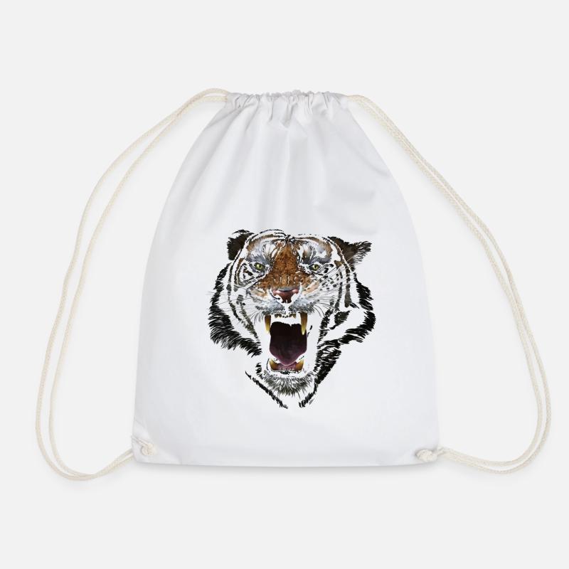 Tiger - Turnbeutel - Weiß