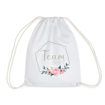 Rosenblüte - Team Braut - Turnbeutel - Weiß - Vorne