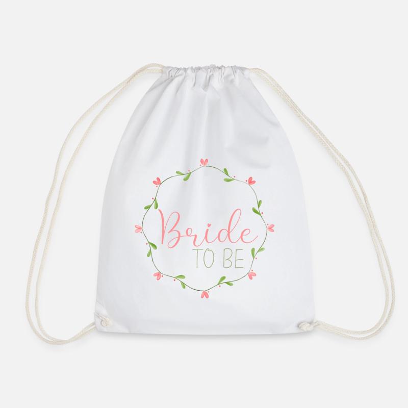 Süße Blüten - Bride to be - Turnbeutel - Weiß