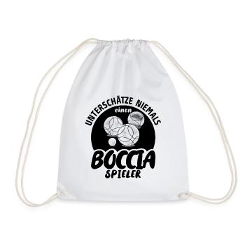Boccia Outfit mit Boccia Kugeln Spruch für Boccia - Turnbeutel - Weiß - Vorne