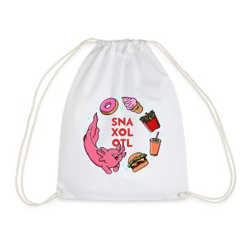Axolotl Snaxolotl Fast Food - Drawstring Bag - white - Front