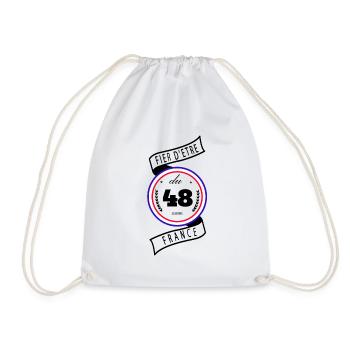Fier D'être Du 48 Lozère France - Sac de sport léger - blanc - Devant