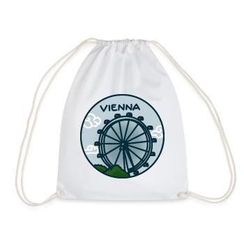 Riesenrad, Prater - Vienna, Austria - Drawstring Bag - white - Front