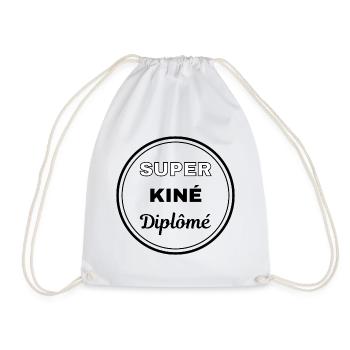 super kiné diplômé badge kinésithérapeute - Sac de sport léger - blanc - Devant