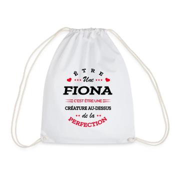 FIONA PARFAITE - NOM FIONA - Sac de sport léger - blanc - Devant
