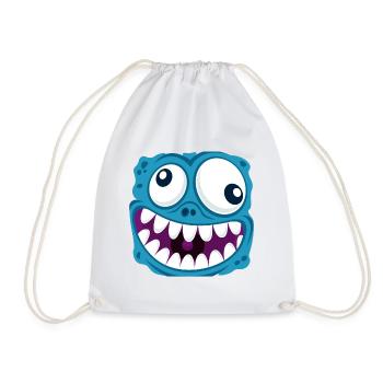 funny face - Drawstring Bag - white - Front