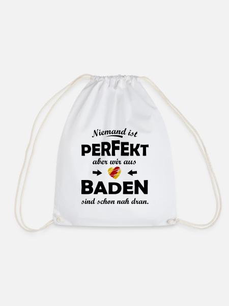 Perfekt aus dem Badener Land - Turnbeutel - Weiß
